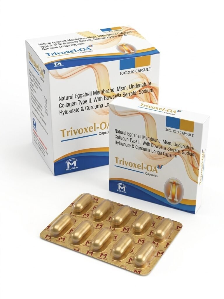 Trivoxel-OA Capsules – Natural Eggshe ll Membrane, MSM, Collagen Type II & Joint Support | Medinka